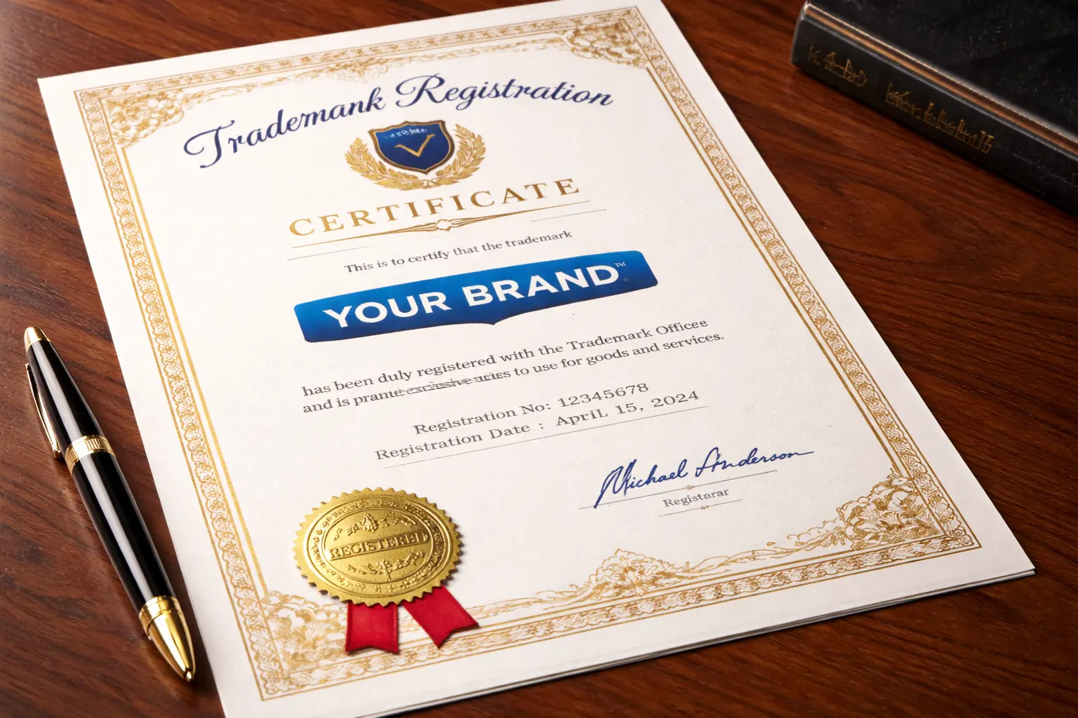 Trademark registration certificate